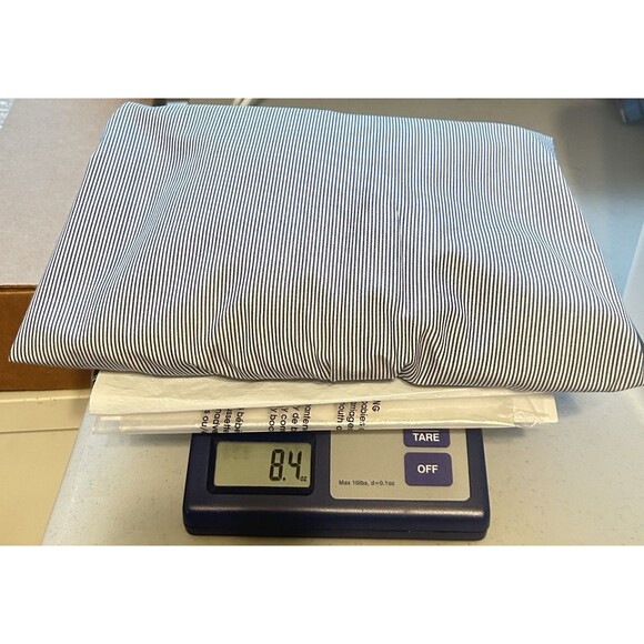 J. Crew Womens XL Blue Striped Ruffle Neck & Ruffle Center 100% Cotton Shirt - Picture 8 of 9